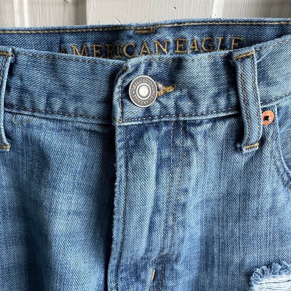 American Eagle Slim Straight Patched Distressed Jeans - Picture 5 of 12